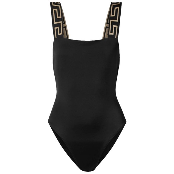 Versace Greca jacquard swimsuit S